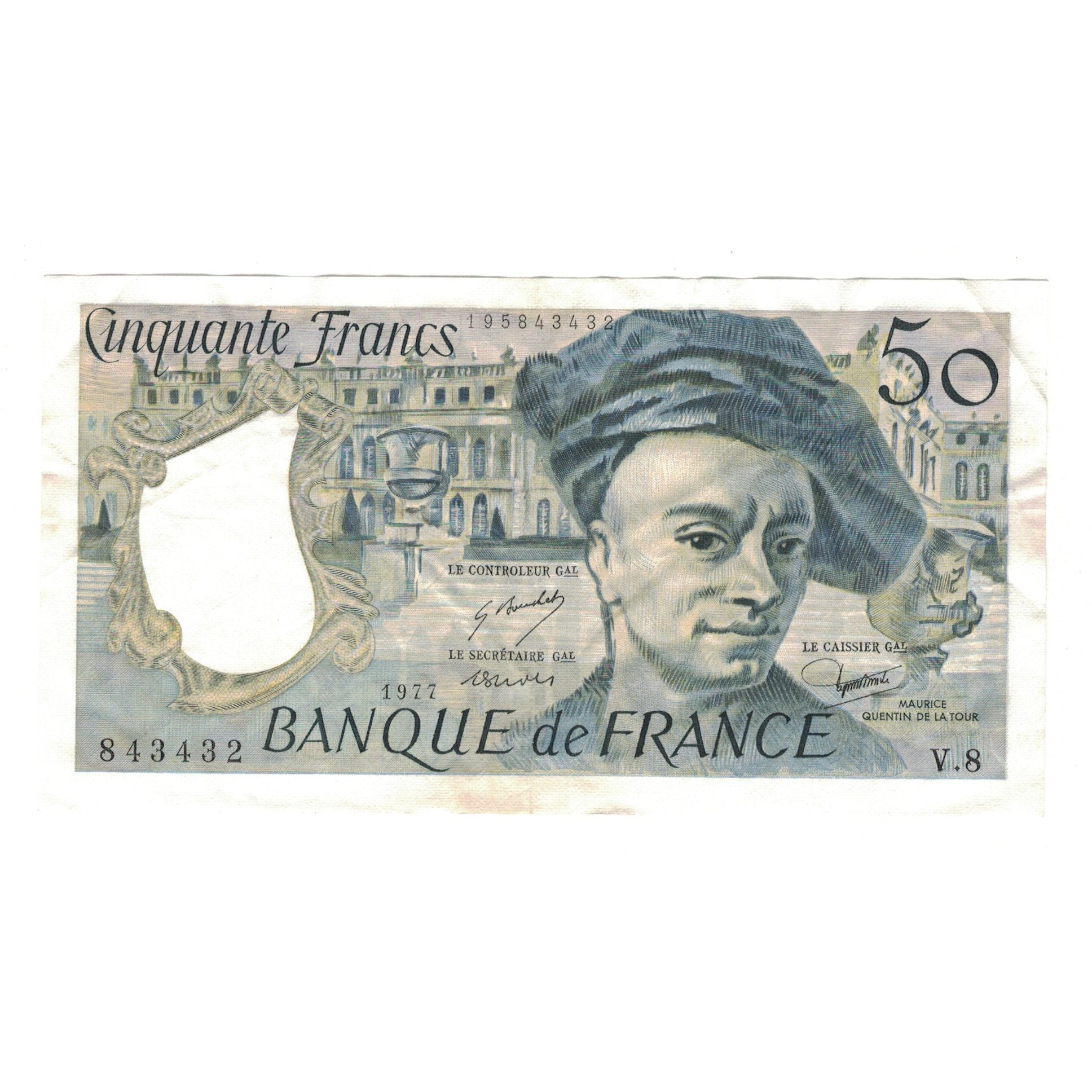 France, 50 Francs, Quentin de La Tour, 1981, V8, EF(40-45), Fayette:67.2