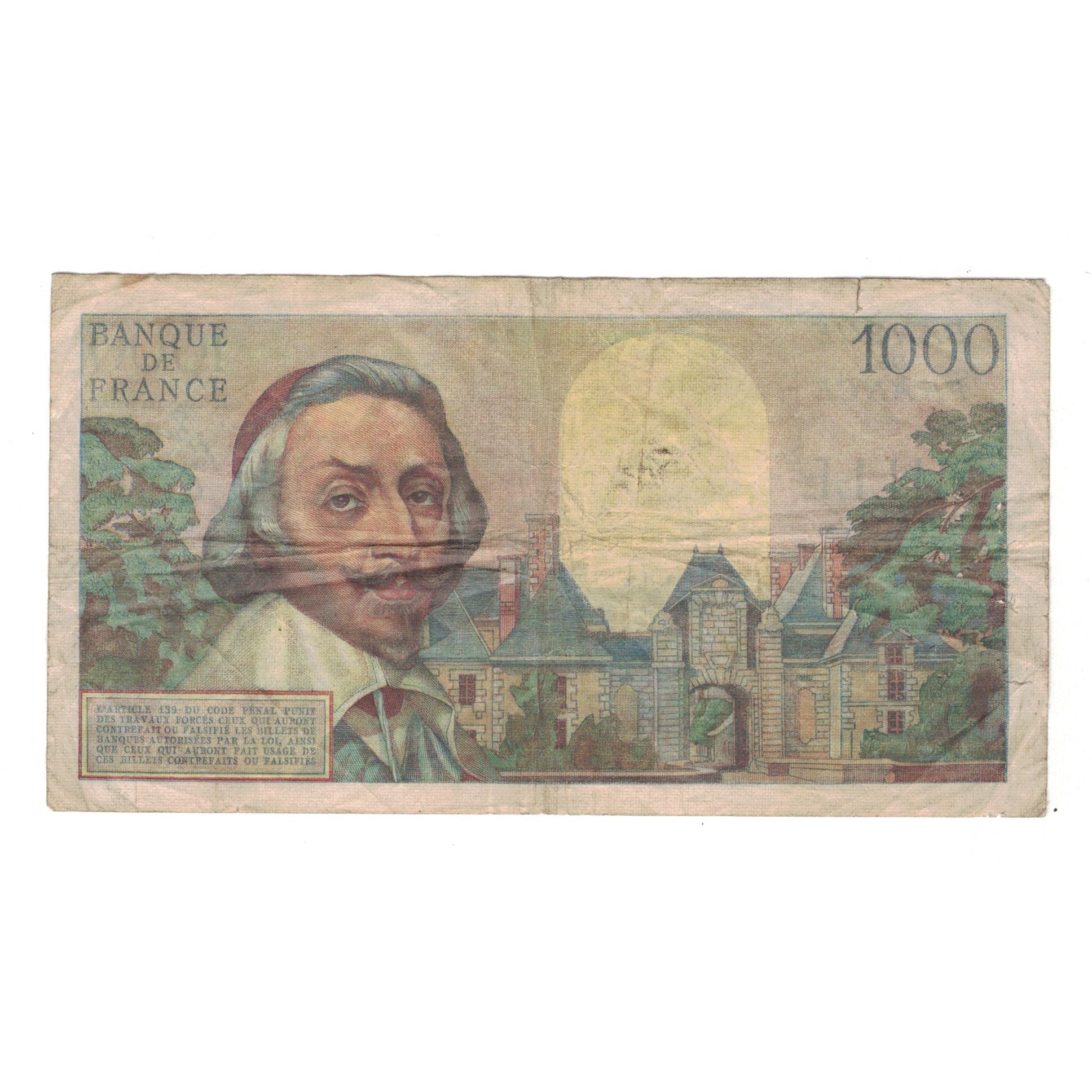 Frankreich, 1000 Francs, Richelieu, 1956, J.248, S+, Fayette:42.20, KM:134a
