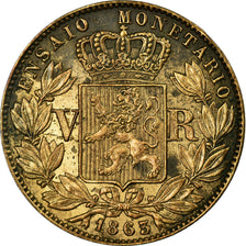 Portugal, Luiz I, 5 Reis, 1863, Bruxelles, Essai, Cuivre, SUP+, KM:Pn130