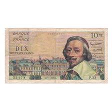 France, 10 Nouveaux Francs, Richelieu, 1959, P.23, VF(30-35), Fayette:57.2