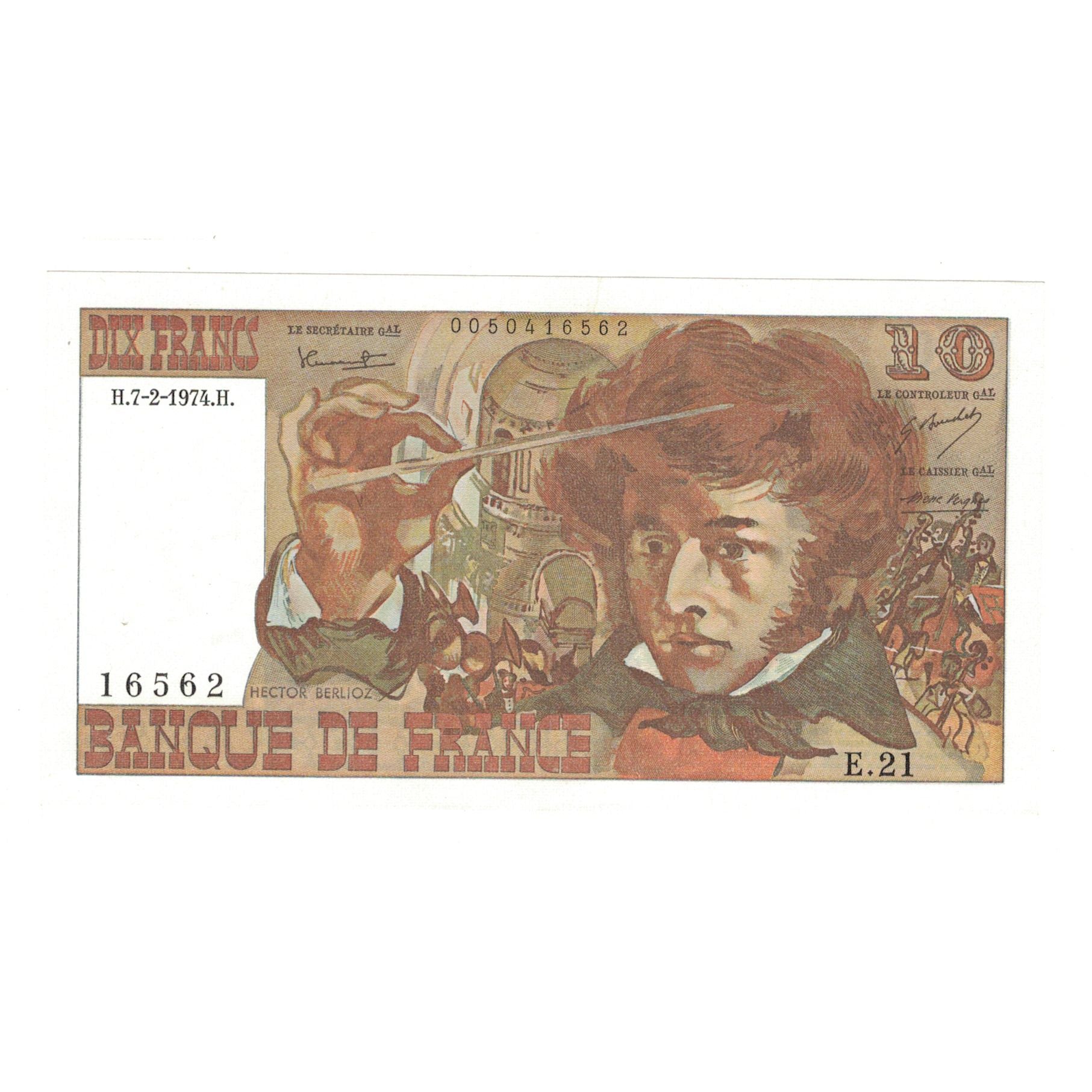 Frankreich, 10 Francs, Berlioz, 1974, E.21, VZ, Fayette:63.3, KM:150a