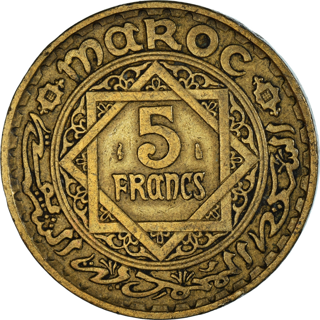 Münze, Marokko, 5 Francs, 1365