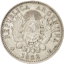 Argentina, 10 Centavos, 1882, AU(55-58), Silver, KM:26