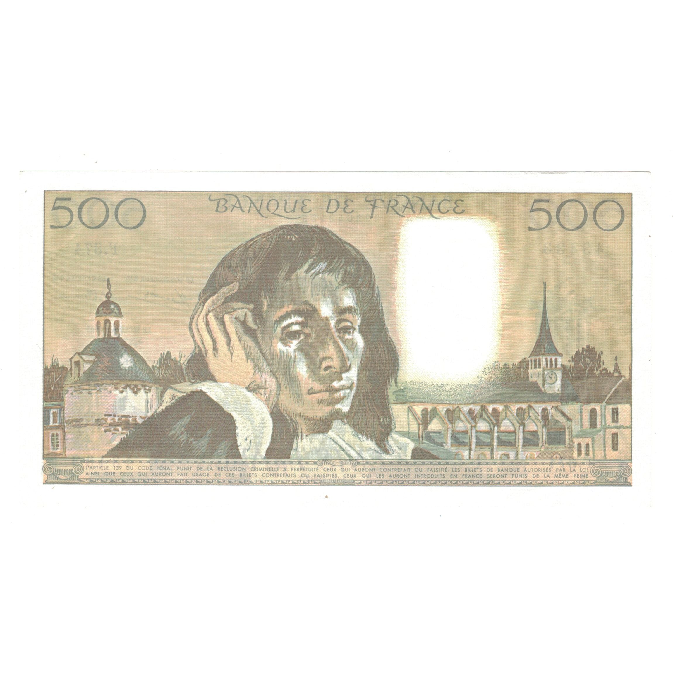 Francia, 500 Francs, Pascal, 1992, F.374, SPL, Fayette:71.49, KM:156i