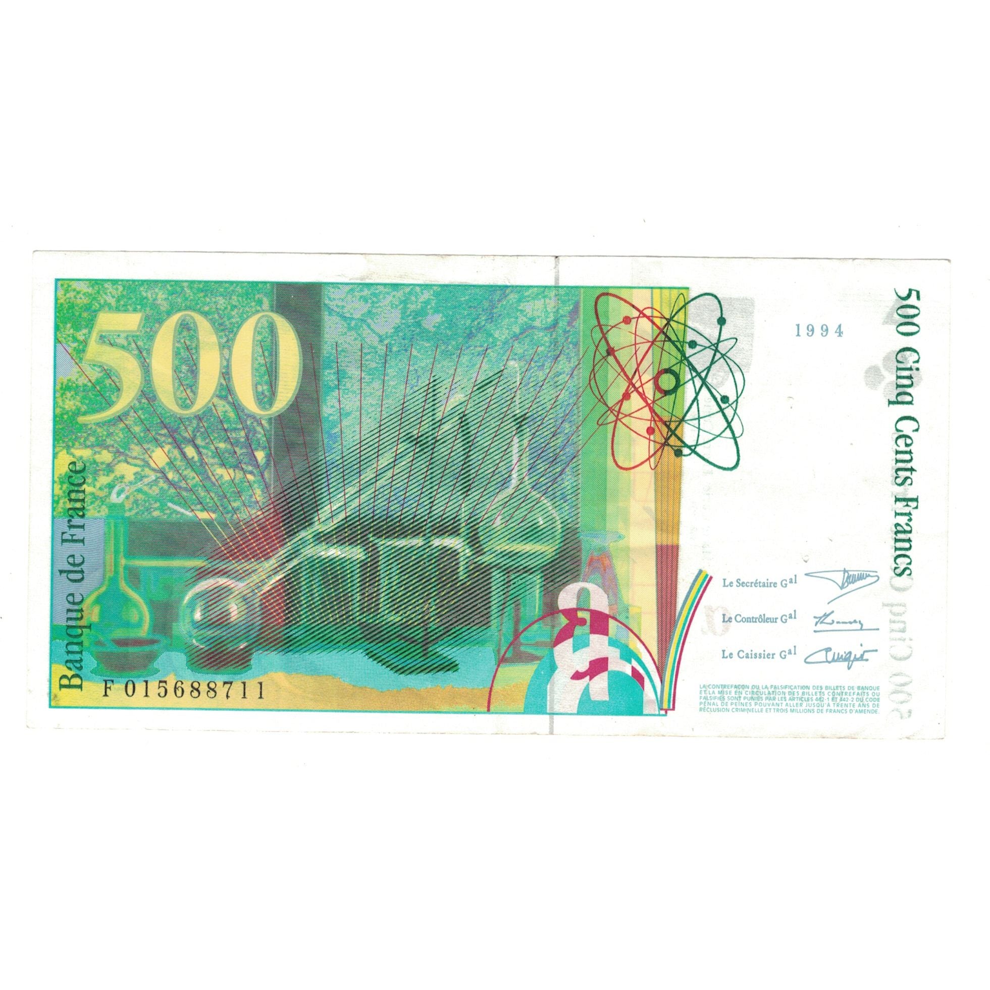 Francia, 500 Francs, Pierre et Marie Curie, 1994, F015688711, MBC