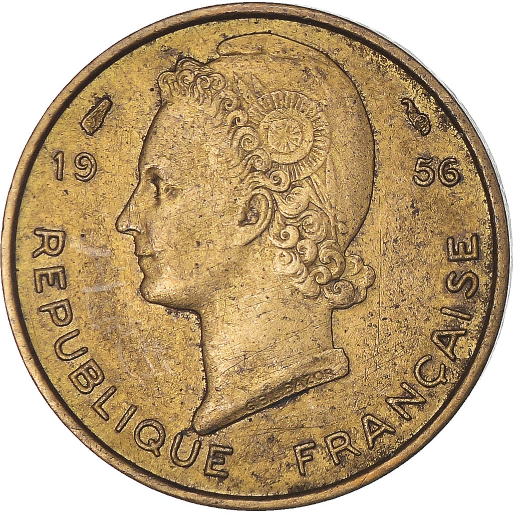 Coin, West African States, 5 Francs, 1956