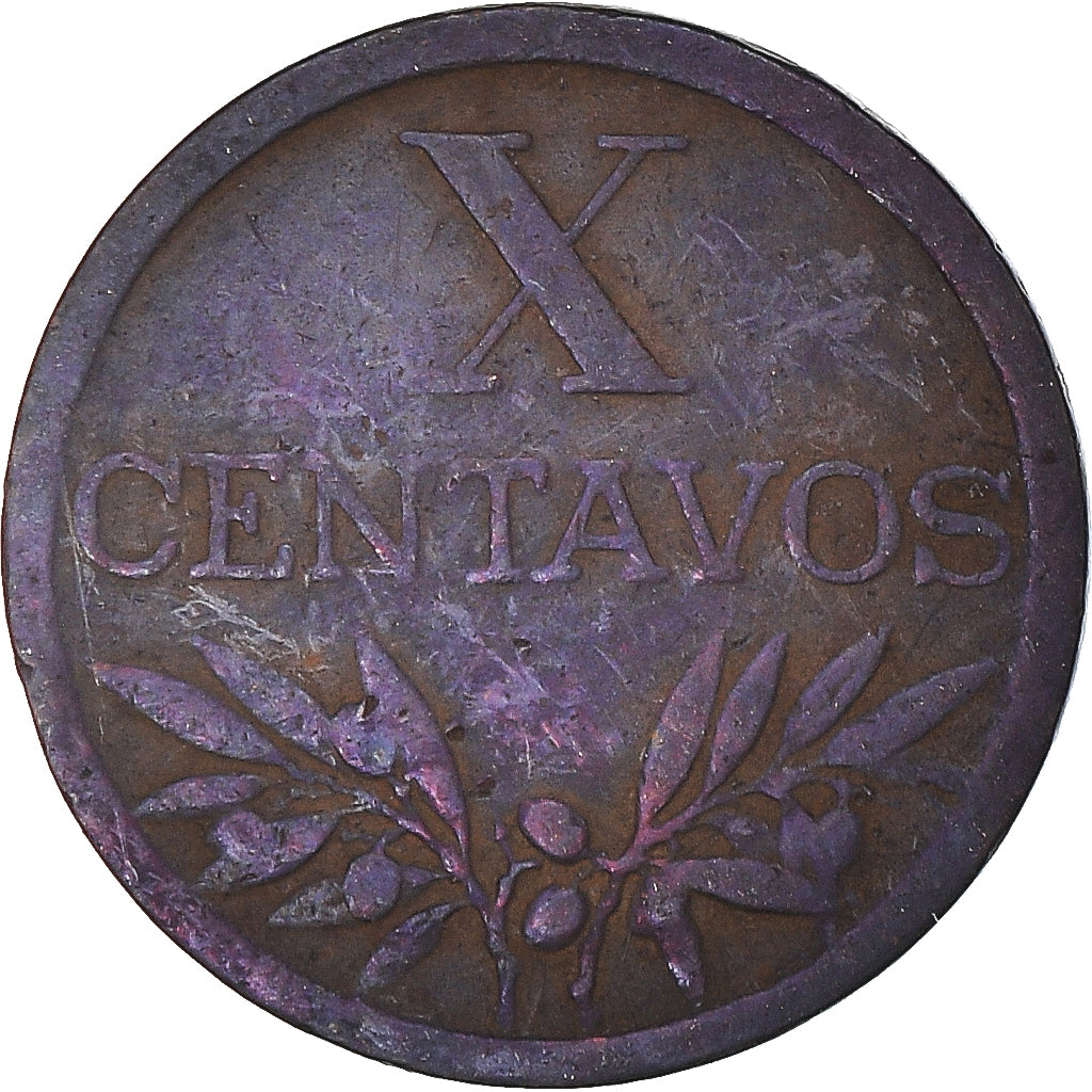 Münze, Portugal, 10 Centavos, 1952