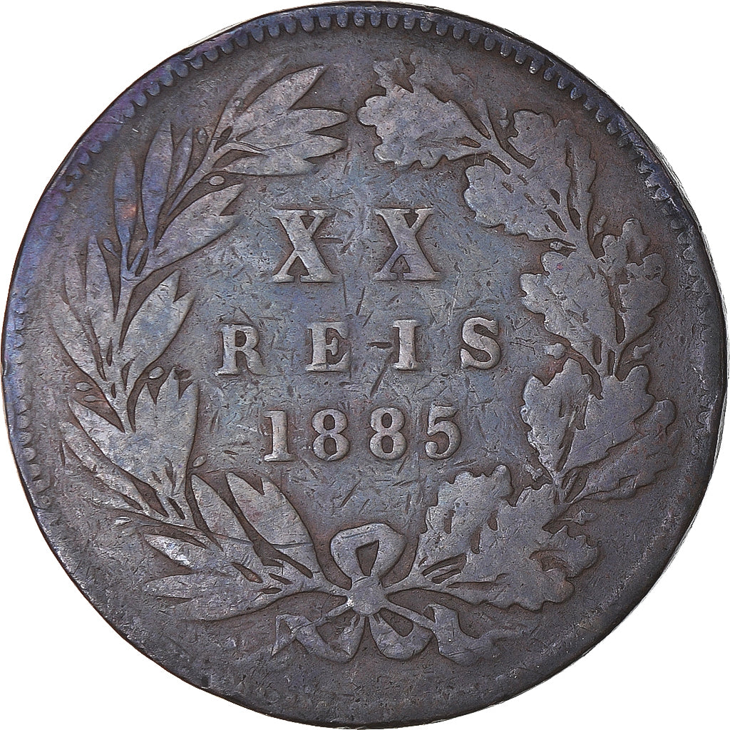 Coin, Portugal, 20 Reis, 1885