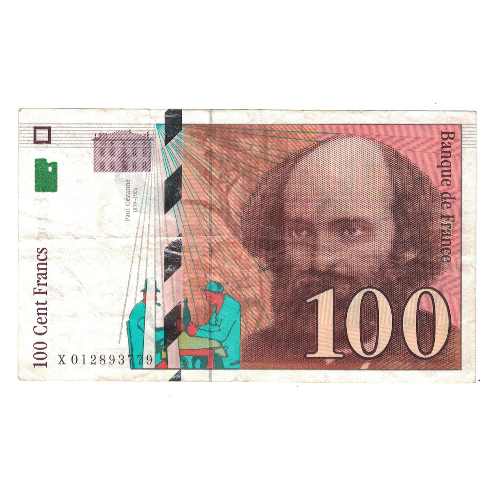 France, 100 Francs, Cézanne, 1997, X012893779, EF(40-45), Fayette:74.01