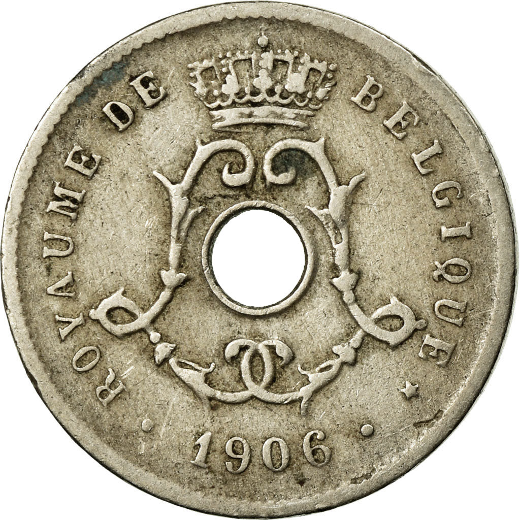 Coin, Belgium, 5 Centimes, 1906, EF(40-45), Copper-nickel, KM:54