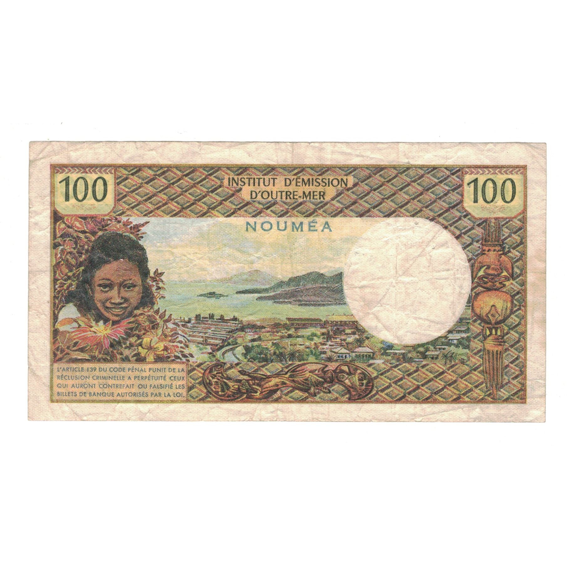 Banknote, New Caledonia, 100 Francs, KM:63a, VF(20-25)