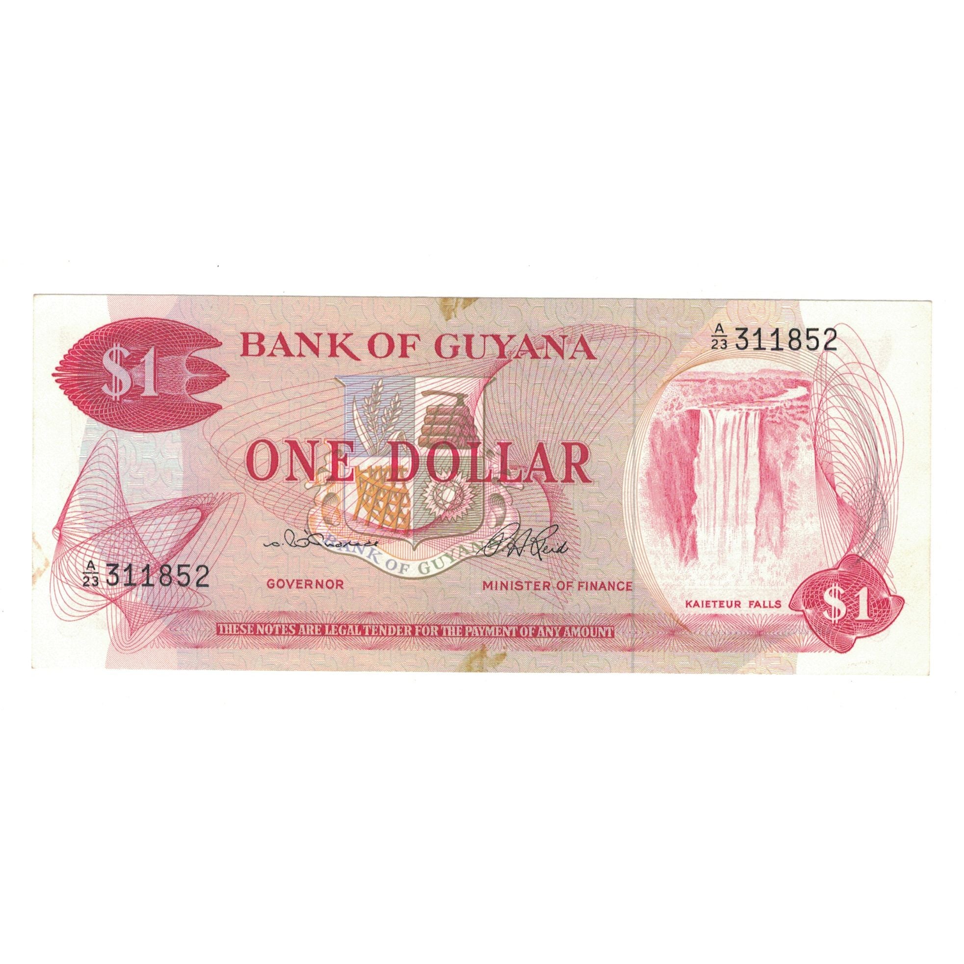 Banknote, Guyana, 1 Dollar, KM:21a, EF(40-45)