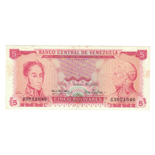 Nota, Venezuela, 5 Bolivares, 1969, 1969-09-30, KM:50c, EF(40-45)