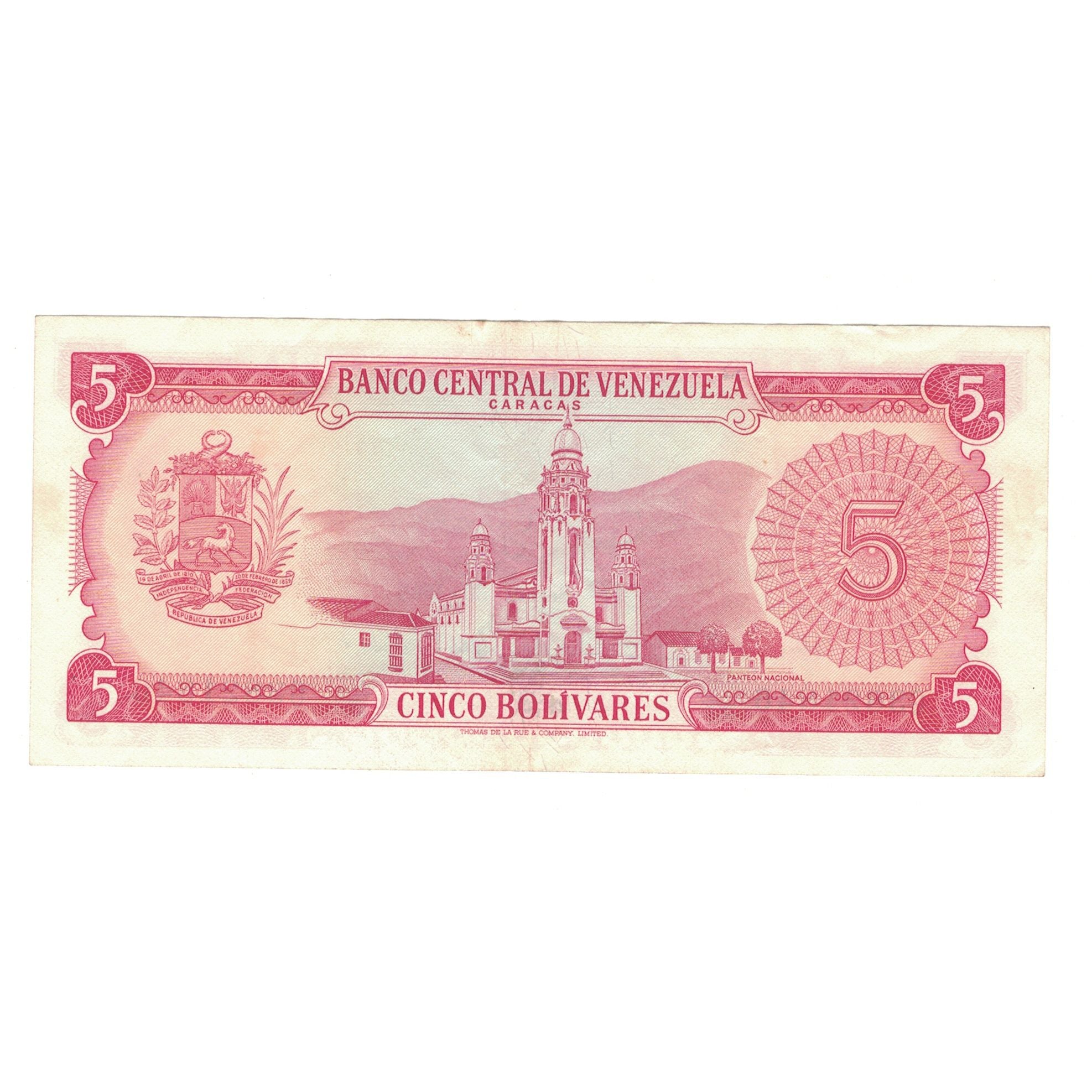 Nota, Venezuela, 5 Bolivares, 1969, 1969-09-30, KM:50c, EF(40-45)