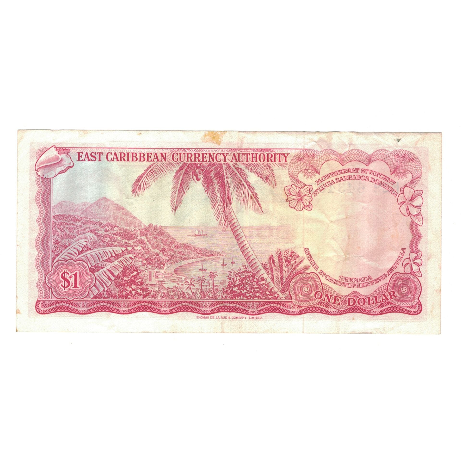 Billet, Etats des caraibes orientales, 1 Dollar, Undated (1965), KM:13c, TTB