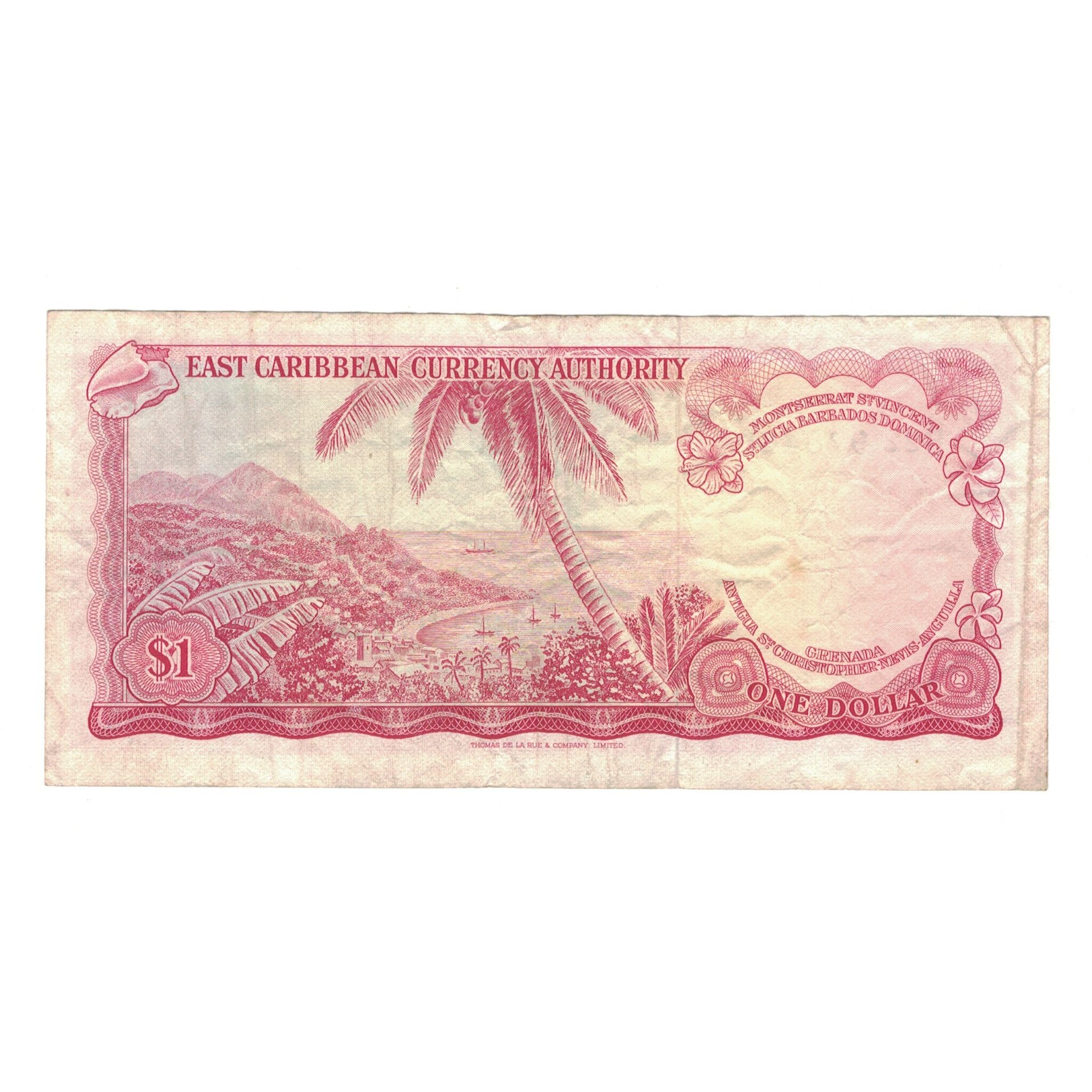 Billet, Etats des caraibes orientales, 1 Dollar, Undated (1965), KM:13c, TB+