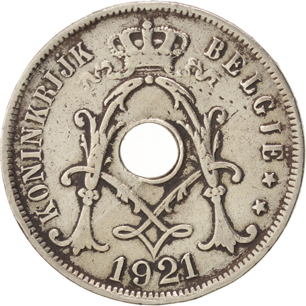 Coin, Belgium, 25 Centimes, 1921, VF(30-35), Copper-nickel, KM:69