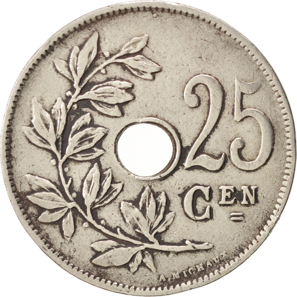 Coin, Belgium, 25 Centimes, 1921, VF(30-35), Copper-nickel, KM:69