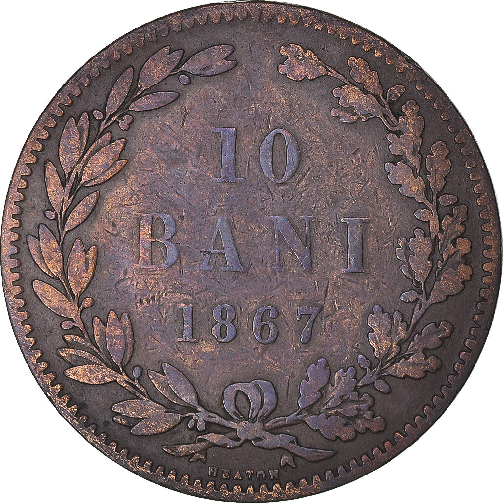 Monnaie, Roumanie, 10 Bani, 1867
