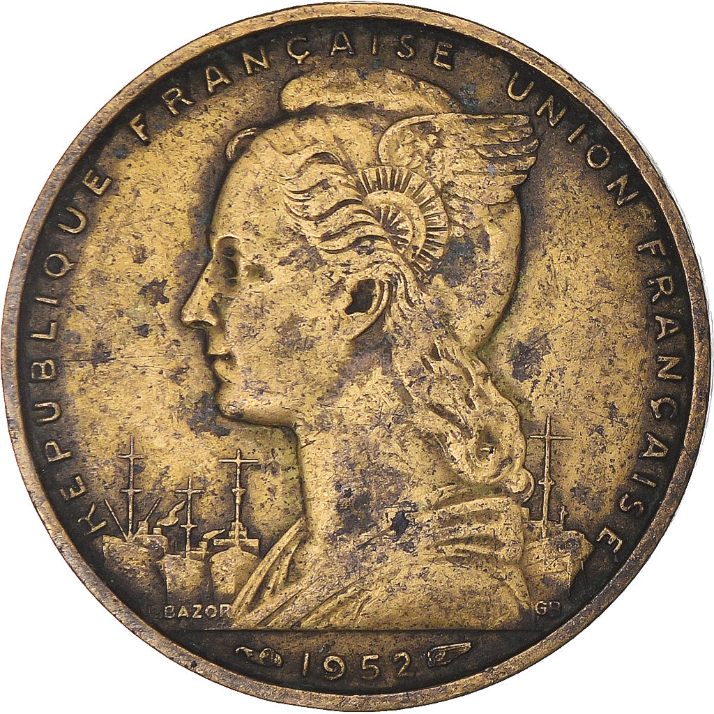 Coin, Somalia, 20 Francs, 1952