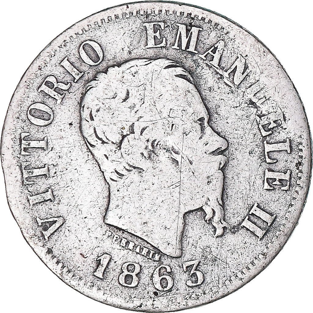 Coin, Italy, 50 Centesimi, 1863