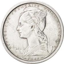 Camerun, 2 Francs, 1948, Paris, BB, Alluminio, KM:9