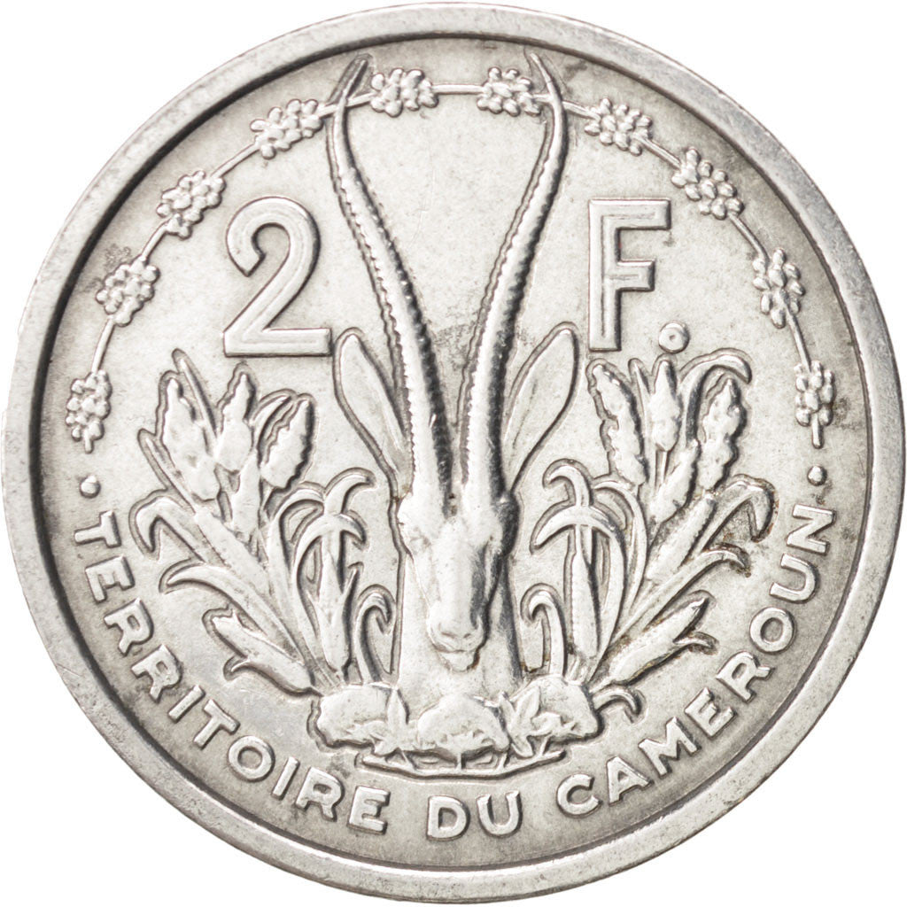 Camerun, 2 Francs, 1948, Paris, BB, Alluminio, KM:9