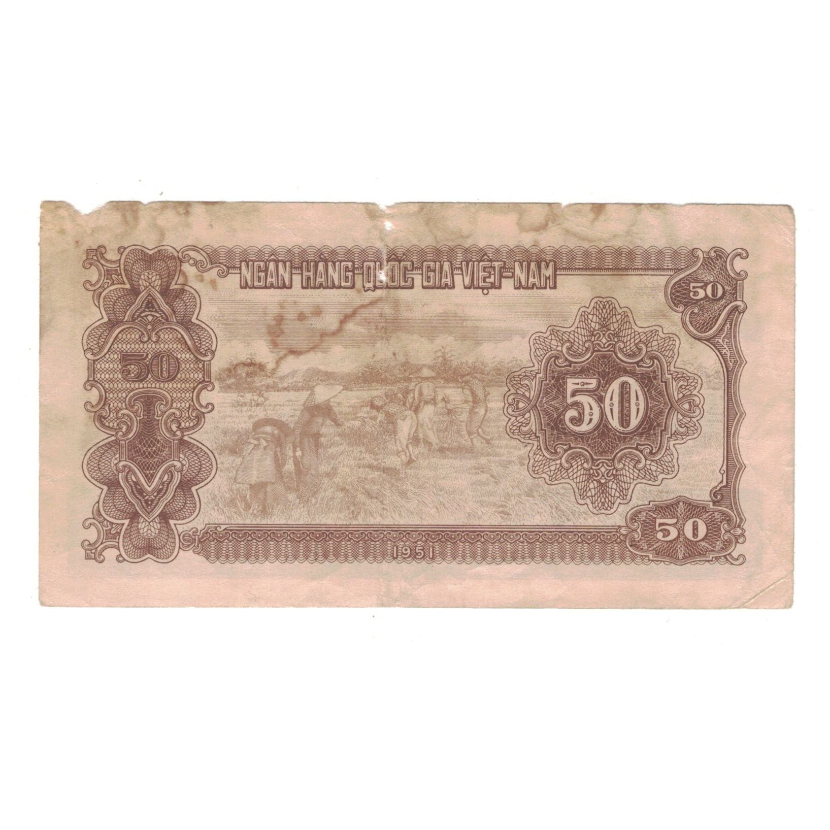 Banknote, Vietnam, 50 D<ox>ng, VF(20-25)