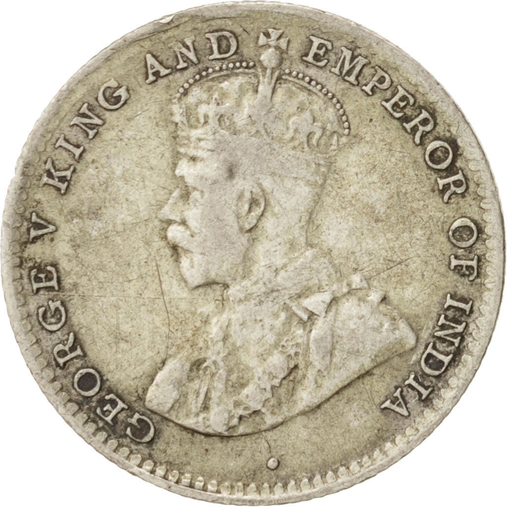 Sri Lanka, Ceylon, George V, 10 Cents, 1912, EF(40-45), Silver, KM:104
