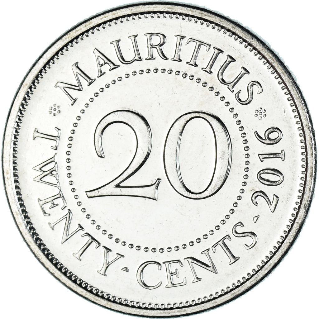 Monnaie, Maurice, 20 Cents, 2016