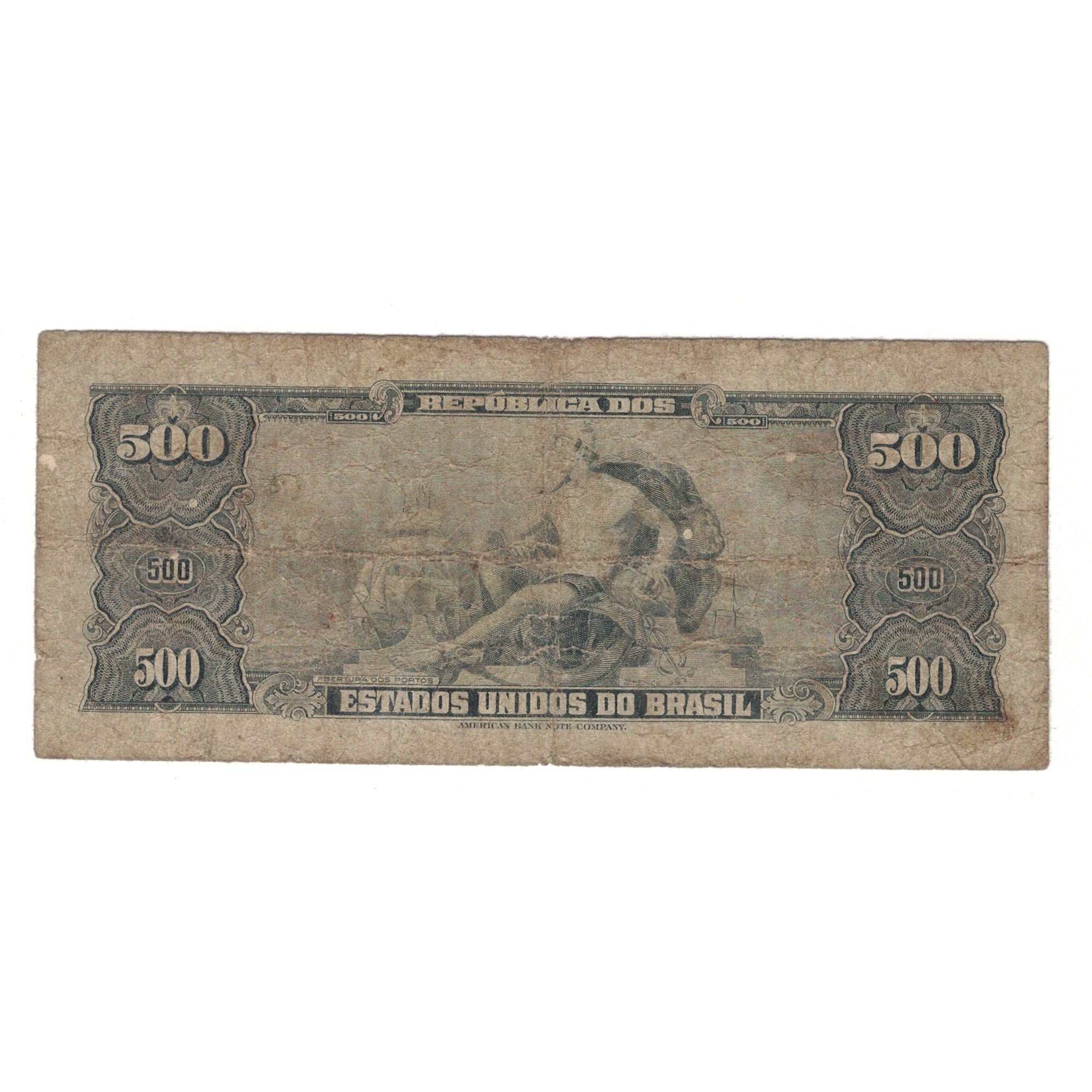 Billet, Brésil, 50 Centavos on 500 Cruzeiros, Undated (1967), KM:186a, B