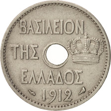 Greece, George I, 10 Lepta, 1912, Paris, EF(40-45), Nickel, KM:63