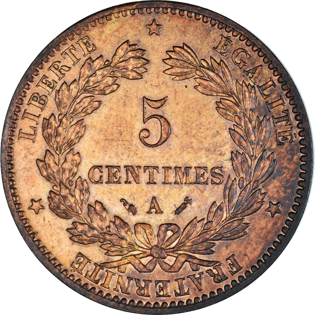 Moneta, Francia, 5 Centimes, 1884