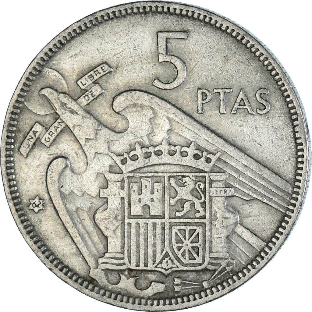 Monnaie, Espagne, 5 Pesetas, 1962