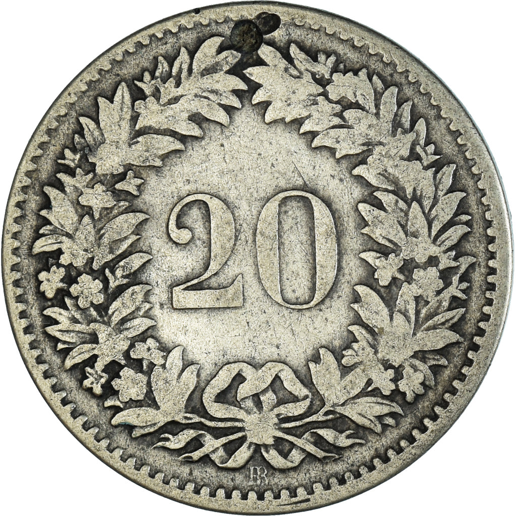 Munten, Zwitserland, 20 Rappen, 1850