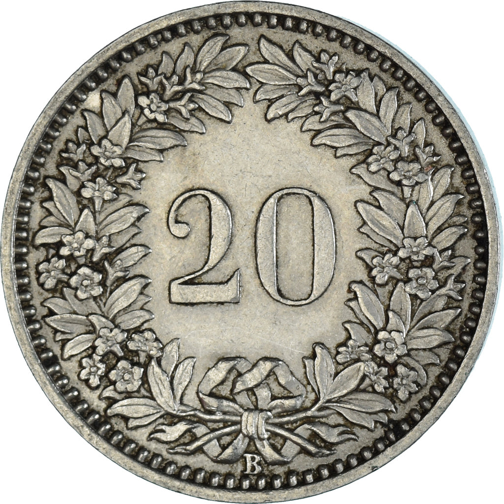 Coin, Switzerland, 20 Rappen, 1933