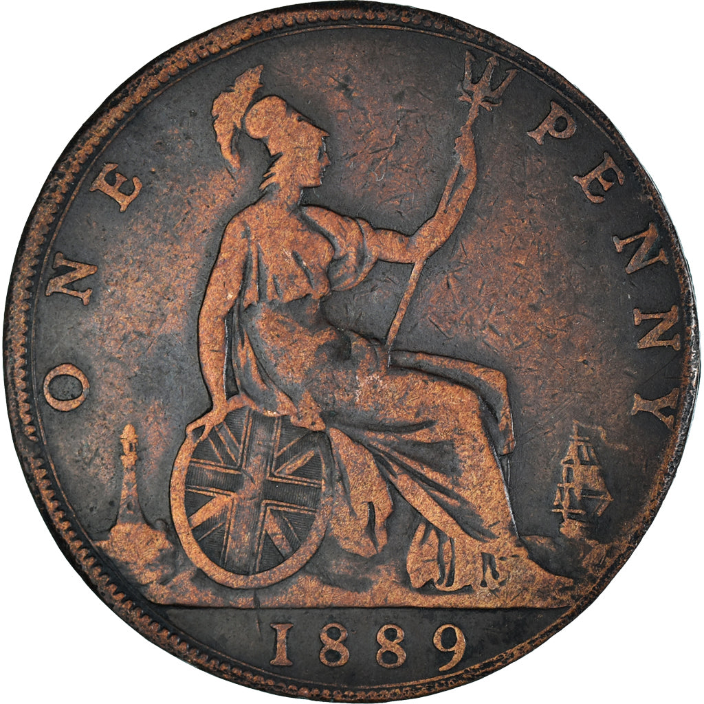Monnaie, Grande-Bretagne, Penny, 1889