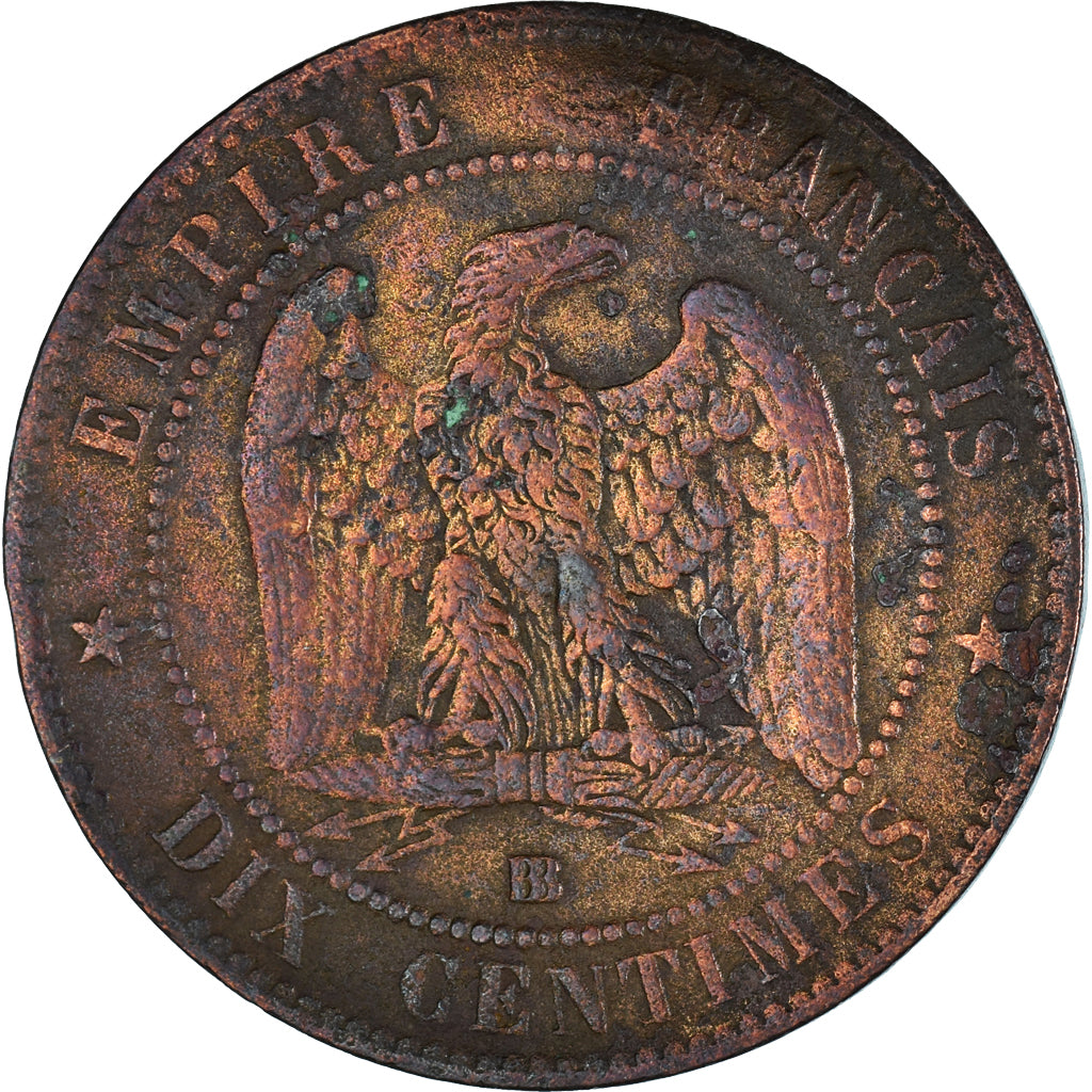 Moeda, França, 10 Centimes, 1863