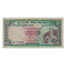 Geldschein, Ceylon, 10 Rupees, 1975, 1975-10-06, KM:74c, S