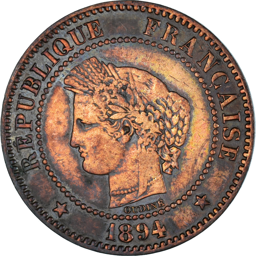 Moneda, Francia, 2 Centimes, 1894