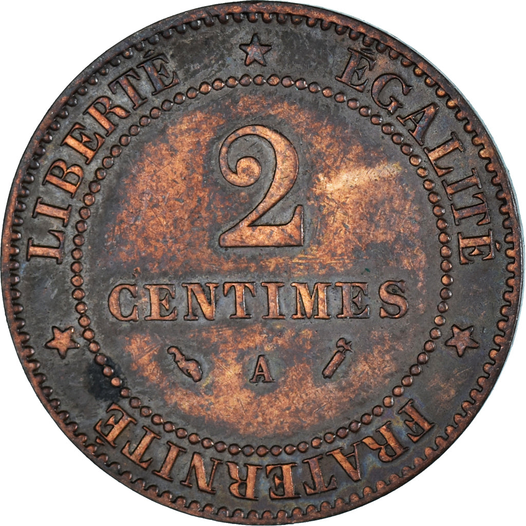 Moneda, Francia, 2 Centimes, 1894