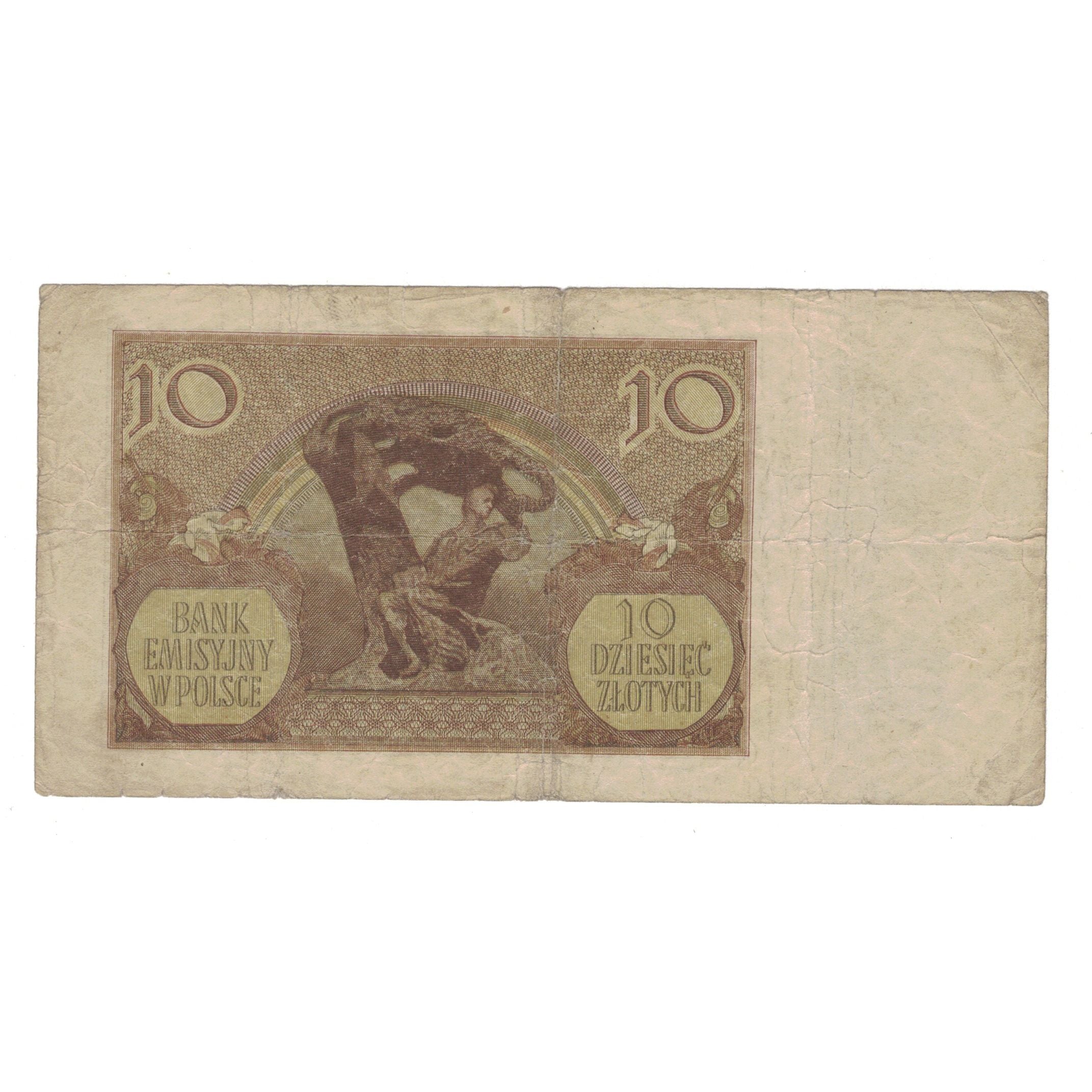 Banknote, Poland, 10 Zlotych, 1940, 1940-03-01, KM:94, VF(20-25)