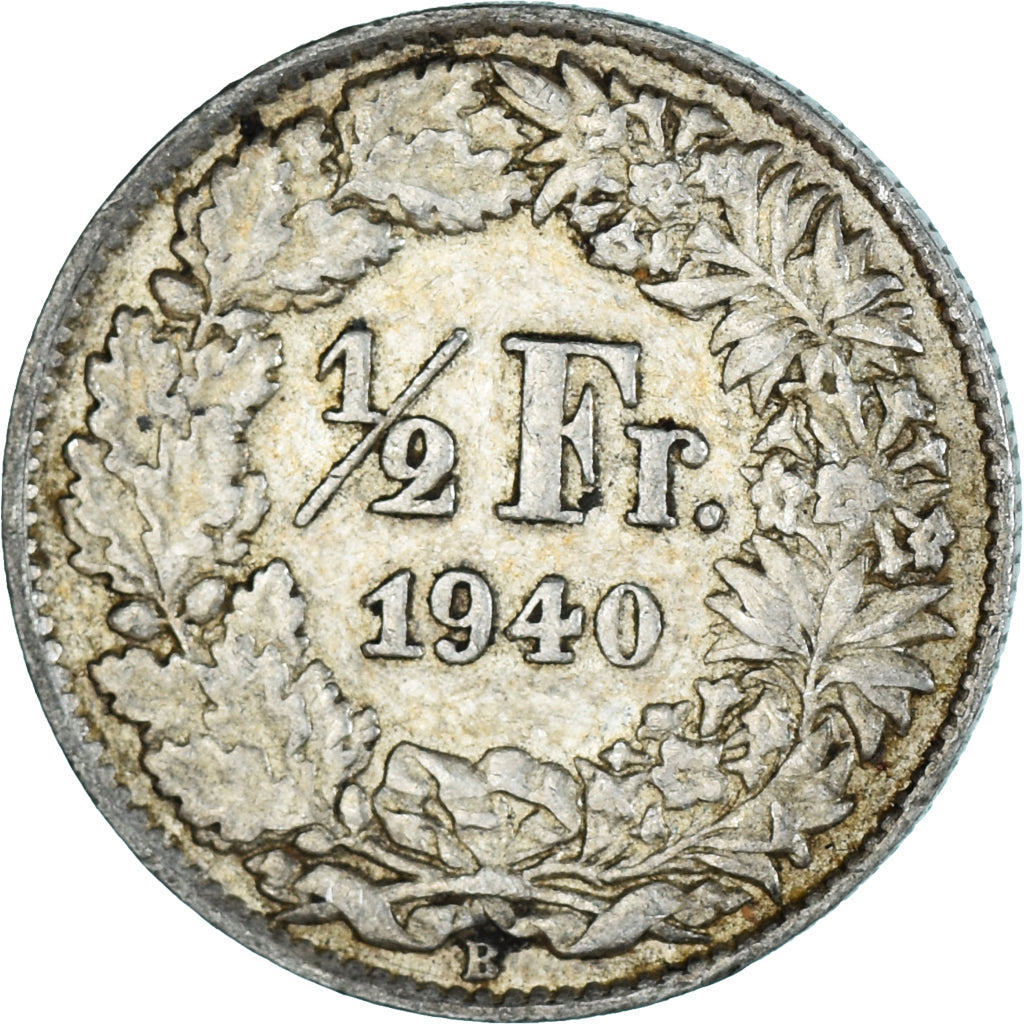 Moneda, Suiza, 1/2 Franc, 1940