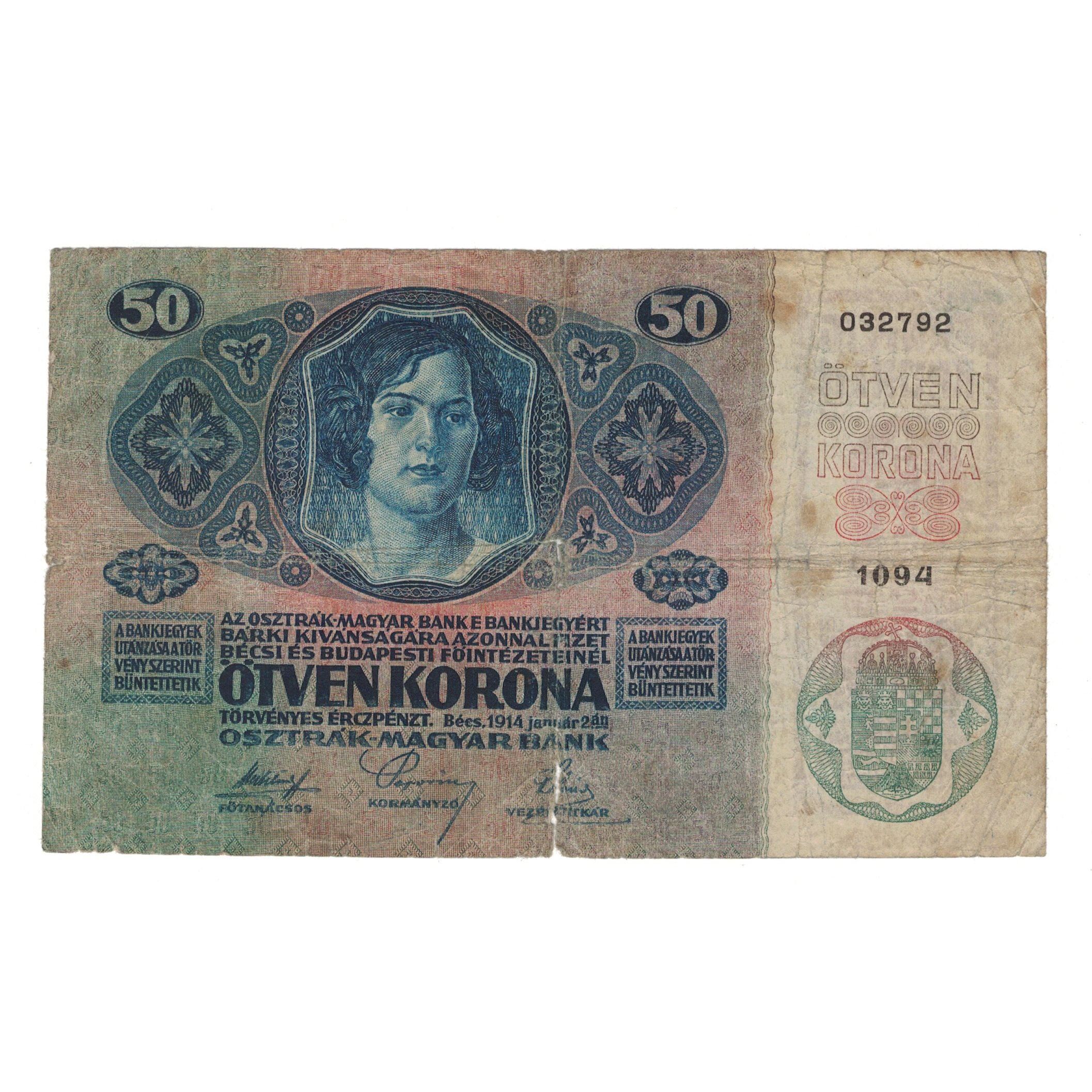 Banknote, Austria, 50 Kronen, 1914, 1914-01-02, KM:54b, VG(8-10)