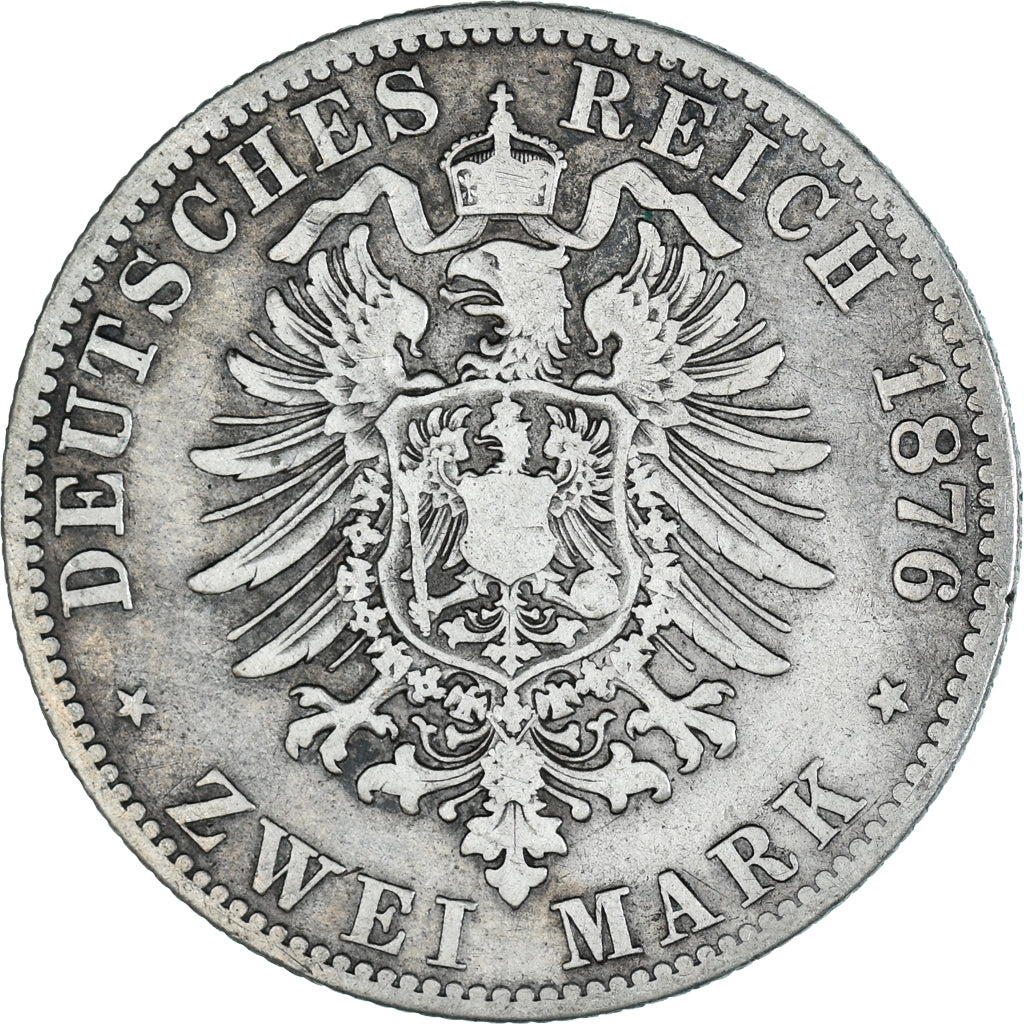 Münze, Deutsch Staaten, 2 Mark, 1876