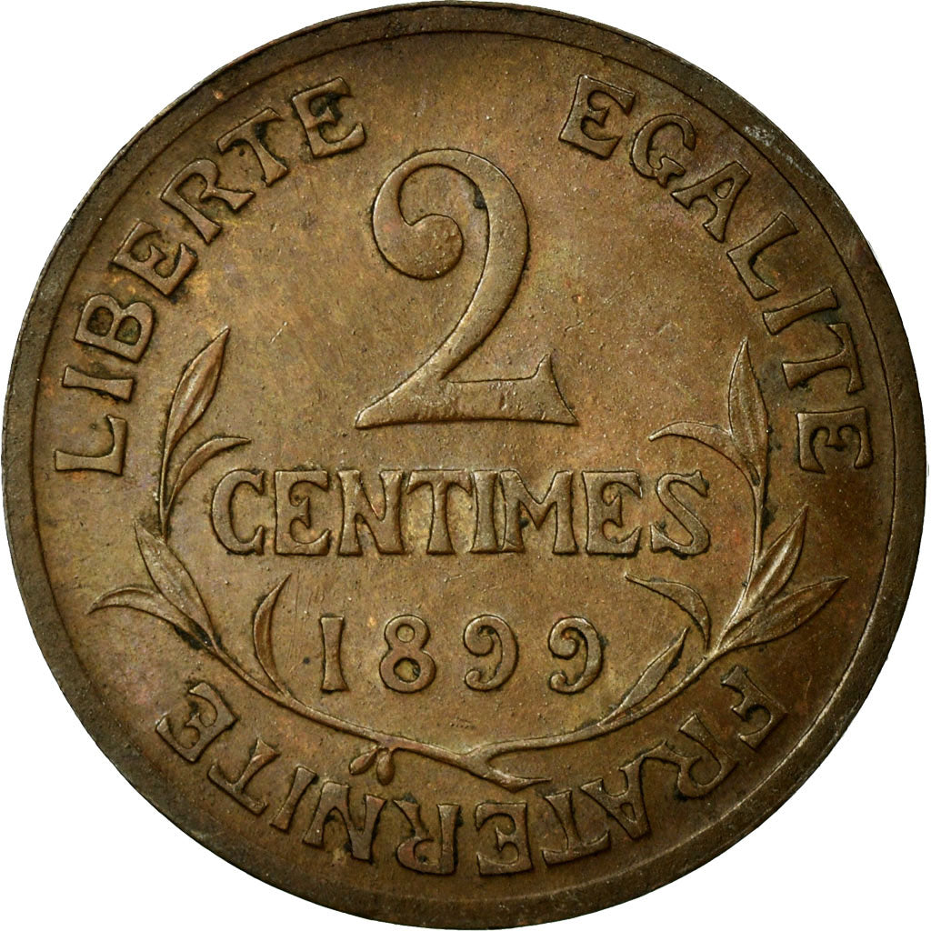 Coin, France, Dupuis, 2 Centimes, 1899, Paris, AU(50-53), Bronze, KM:841