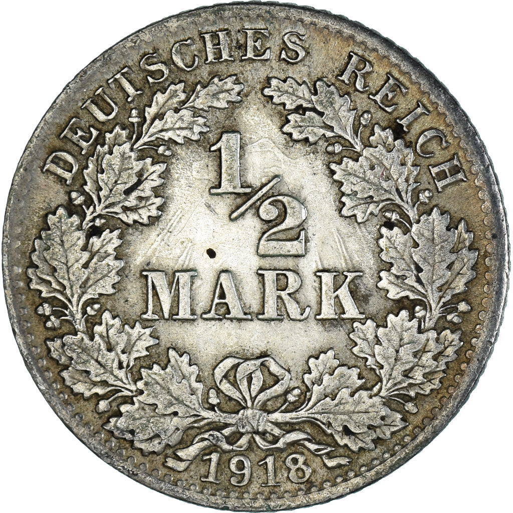 Moneda, ALEMANIA - IMPERIO, 1/2 Mark, 1918