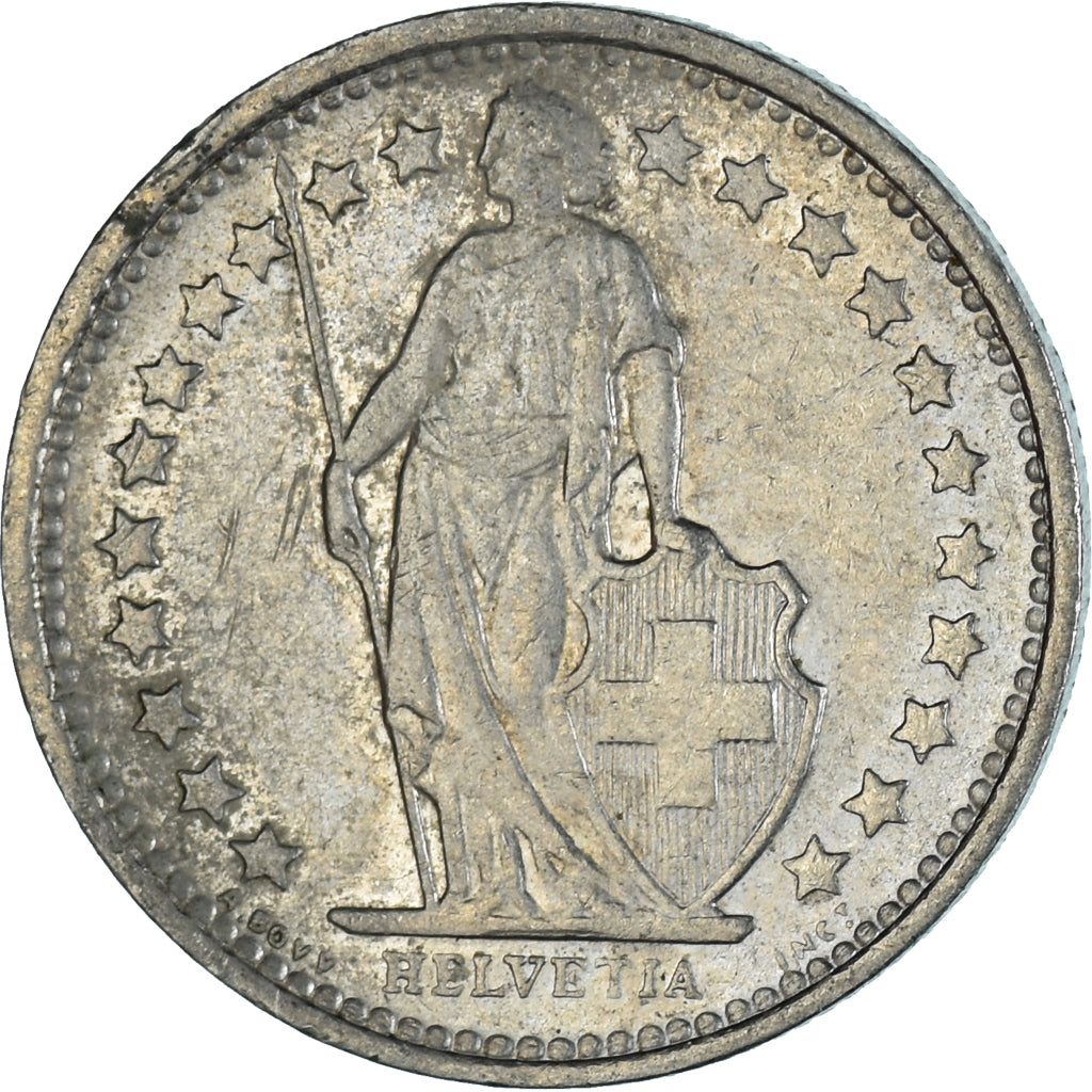 Munten, Zwitserland, 1/2 Franc, 1973