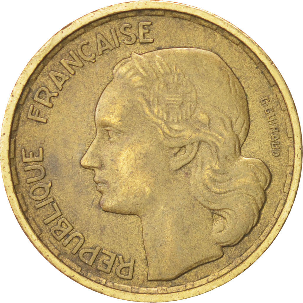 FRANCE, Guiraud, 10 Francs, 1957, Paris, EF(40-45), Aluminum-Bronze, KM:915.1