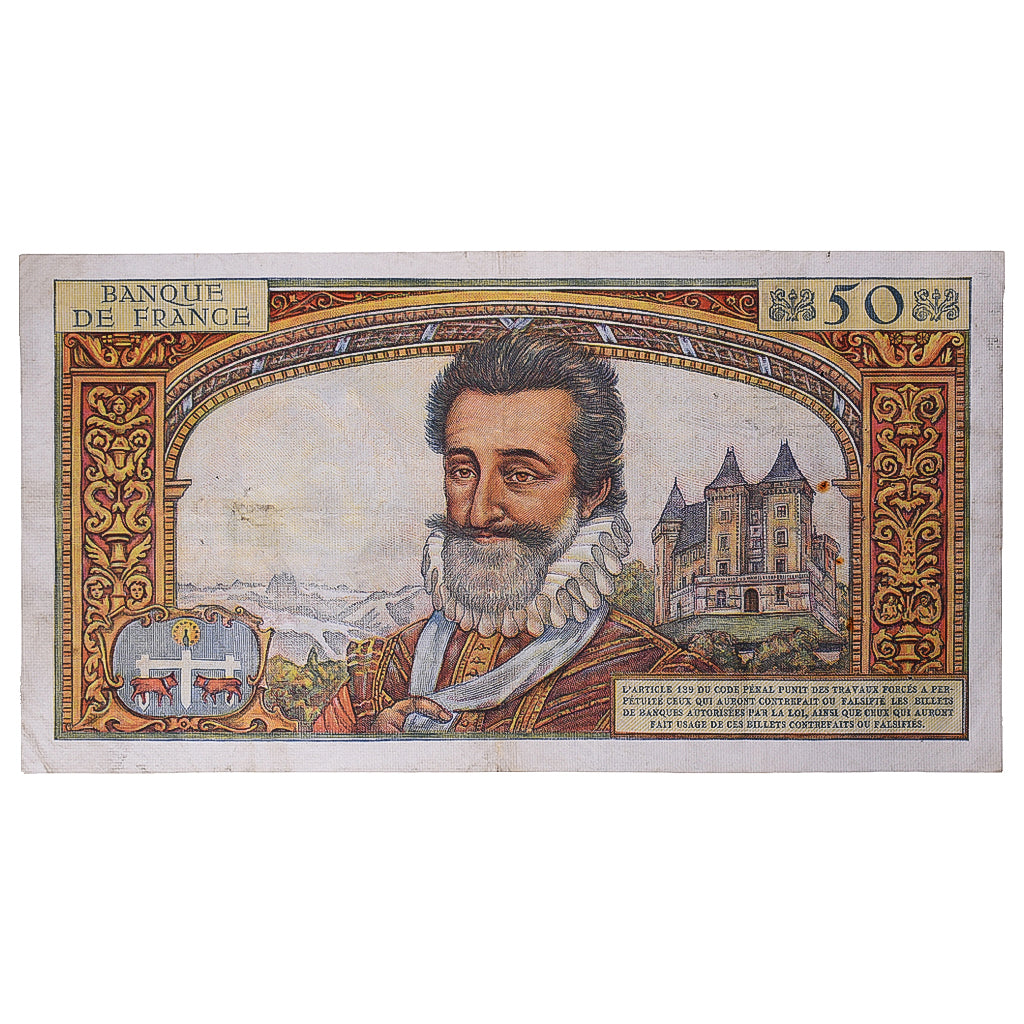 France, 50 Nouveaux Francs, Henri IV, 1959, R.1, TTB, Fayette:58.1, KM:143a